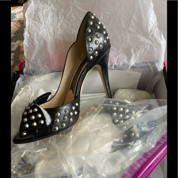 Not for sale Beautiful soft luxurious leather studded heels - Picture 3 of 13